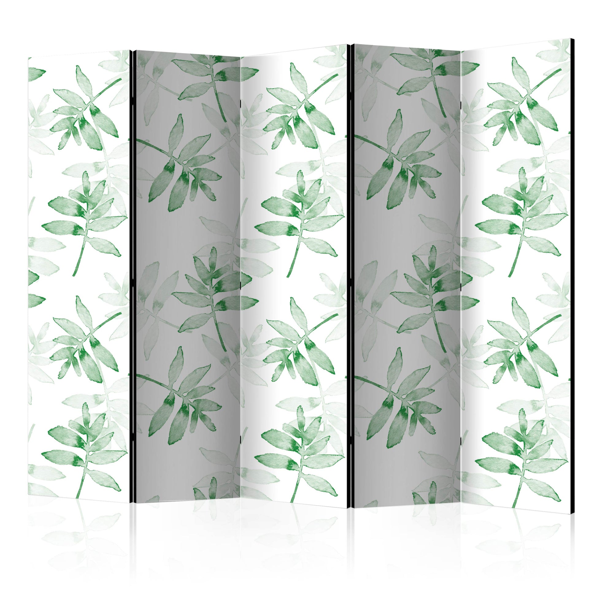 Room Divider - Watercolour Branches II- A 5 Panel Folding Screen For Living rooms, bedrooms or home office, decorative folding screen made with wood and canvas