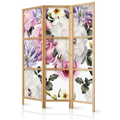 Shoji room Divider - Japanese Room Divider - Floral Glade - ArtfulPrivacy