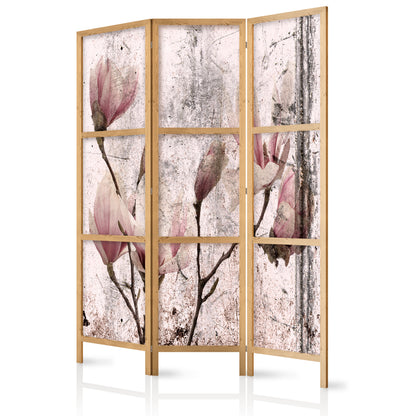 Shoji room Divider - Japanese Room Divider - Vintage Magnolias I - ArtfulPrivacy