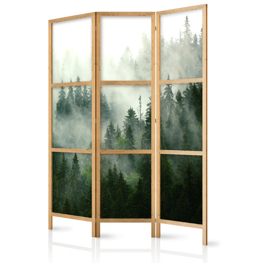 Shoji room Divider - Japanese Room Divider - Mountain Forest I - ArtfulPrivacy