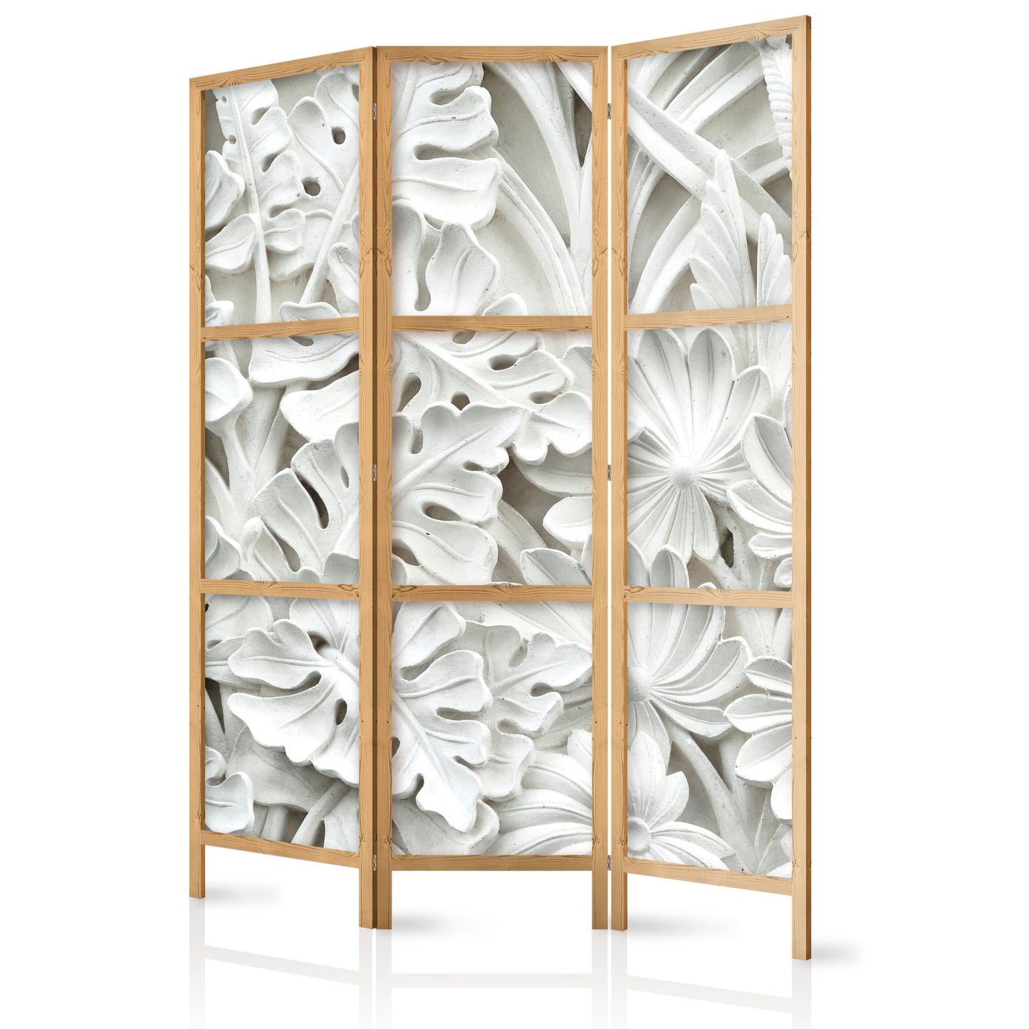 Shoji room Divider - Japanese Room Divider - Alabaster Garden I - ArtfulPrivacy