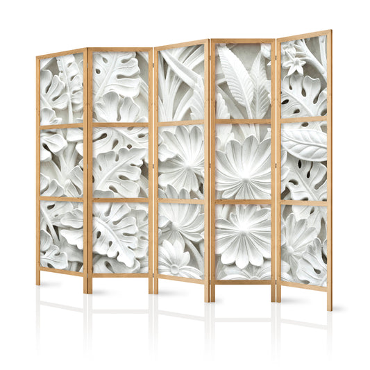 Shoji room Divider - Japanese Room Divider - Alabaster Garden III - ArtfulPrivacy