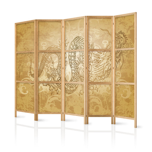 Shoji room Divider - Japanese Room Divider - Style: Dragon II - ArtfulPrivacy