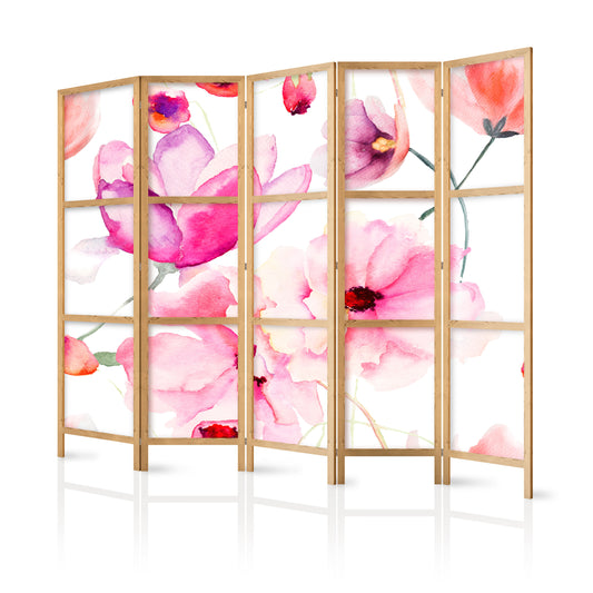 Shoji room Divider - Japanese Room Divider - Floral Bliss II - ArtfulPrivacy