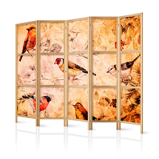 Shoji room Divider - Japanese Room Divider - Bird Radio - ArtfulPrivacy