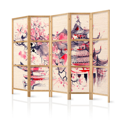 Shoji room Divider - Japanese Room Divider - In a Temple - ArtfulPrivacy