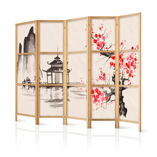 Shoji room Divider - Japanese Room Divider - Mystical Calm - ArtfulPrivacy